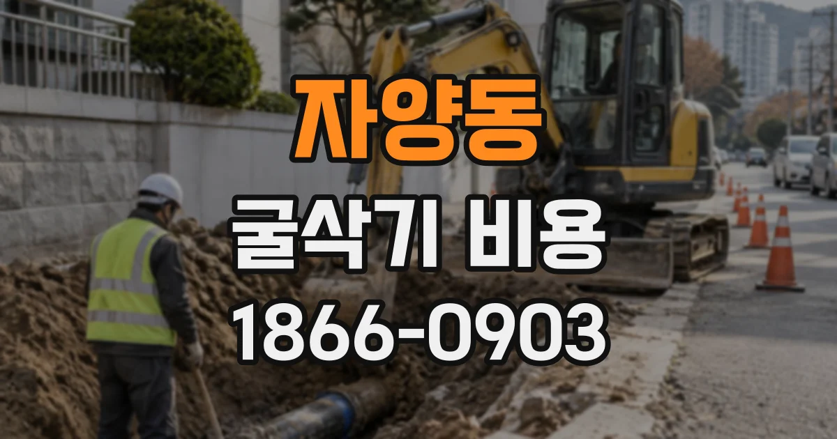 자양동 굴삭기비용
