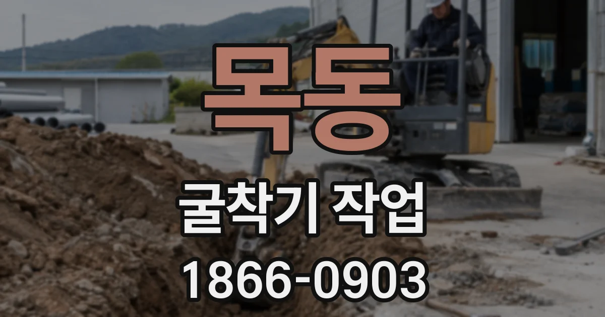 목동 굴착기 작업