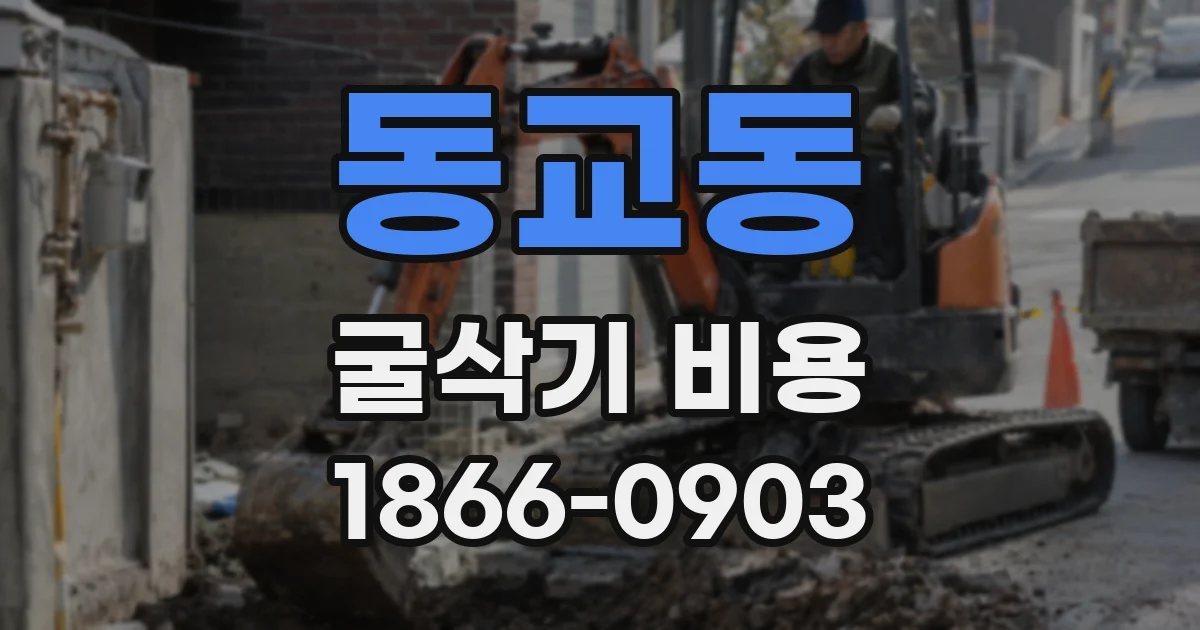 동교동 굴삭기 비용