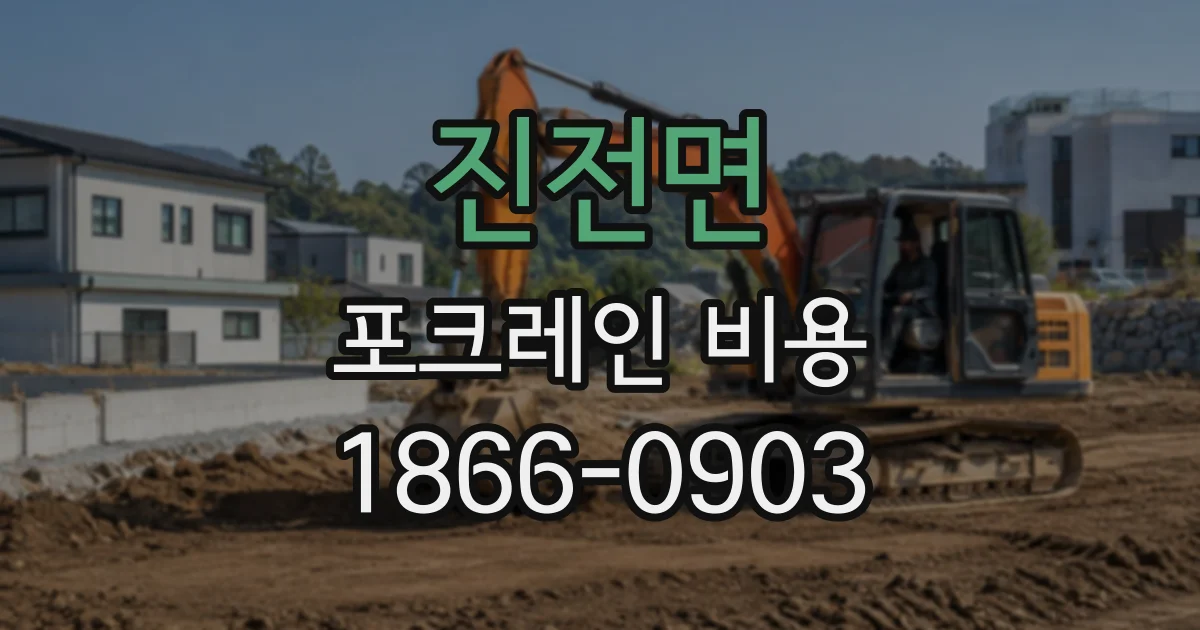 진전면 포크레인비용