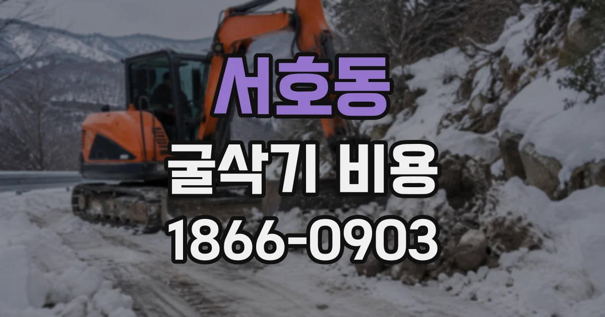 서호동 굴삭기비용