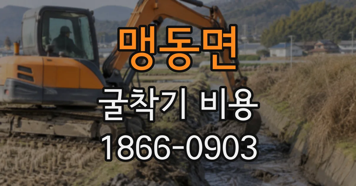 맹동면 굴착기비용