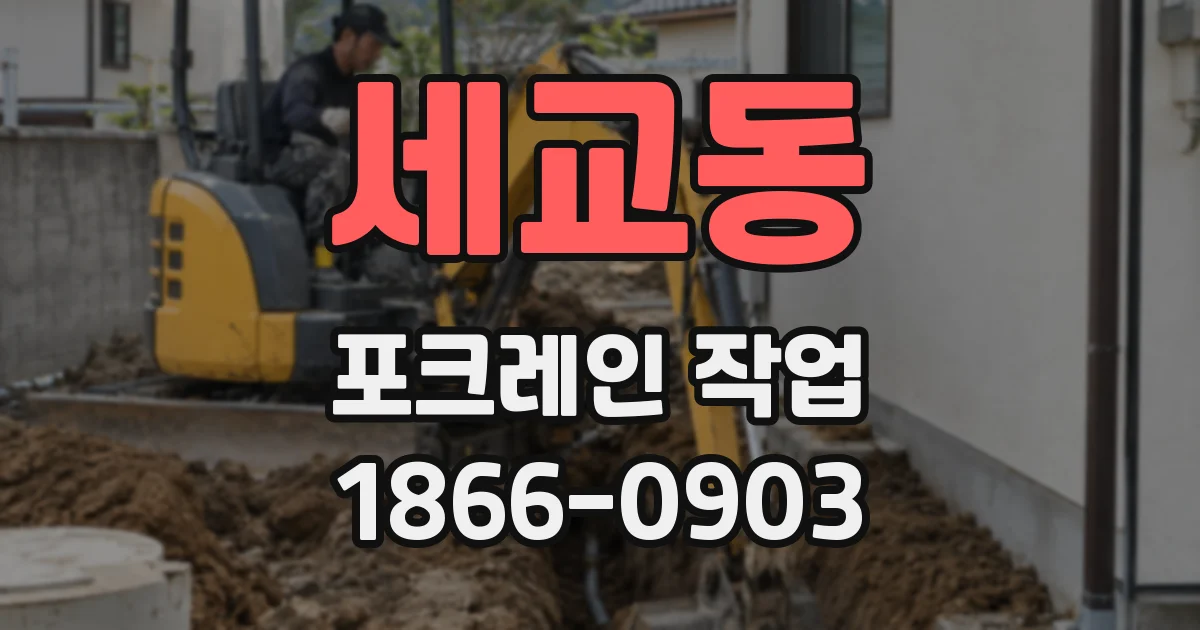 세교동 포크레인 작업