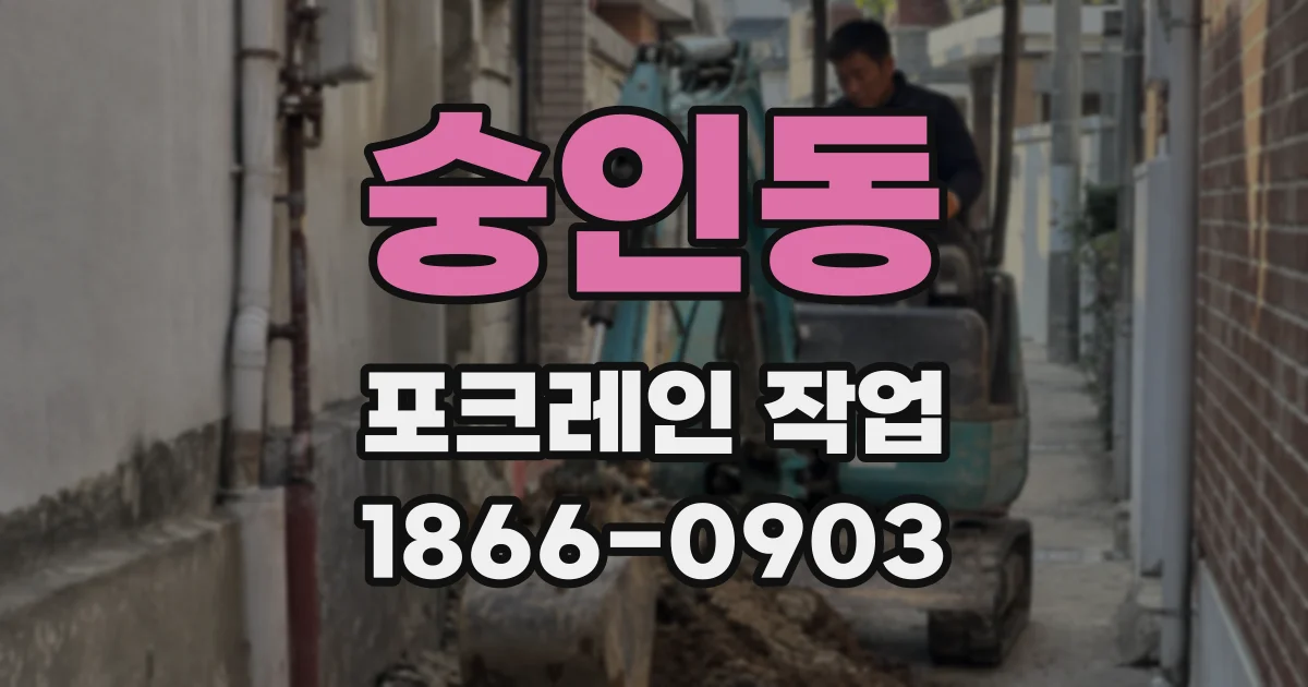 숭인동 포크레인 작업