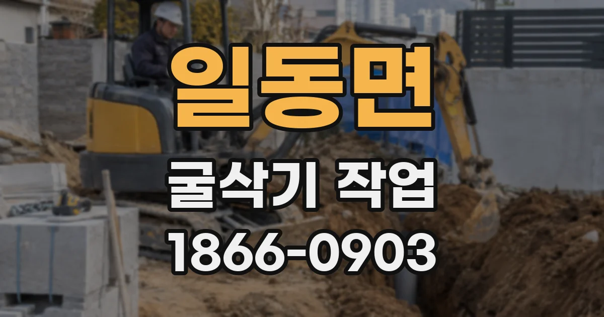 일동면 굴삭기 작업