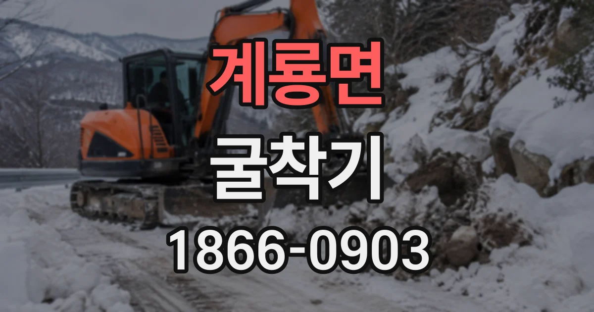 계룡면 굴착기