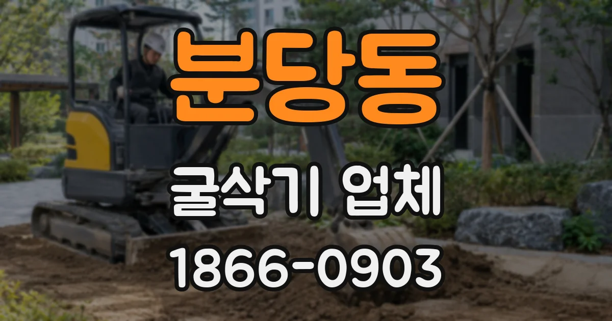 분당동 굴삭기 업체