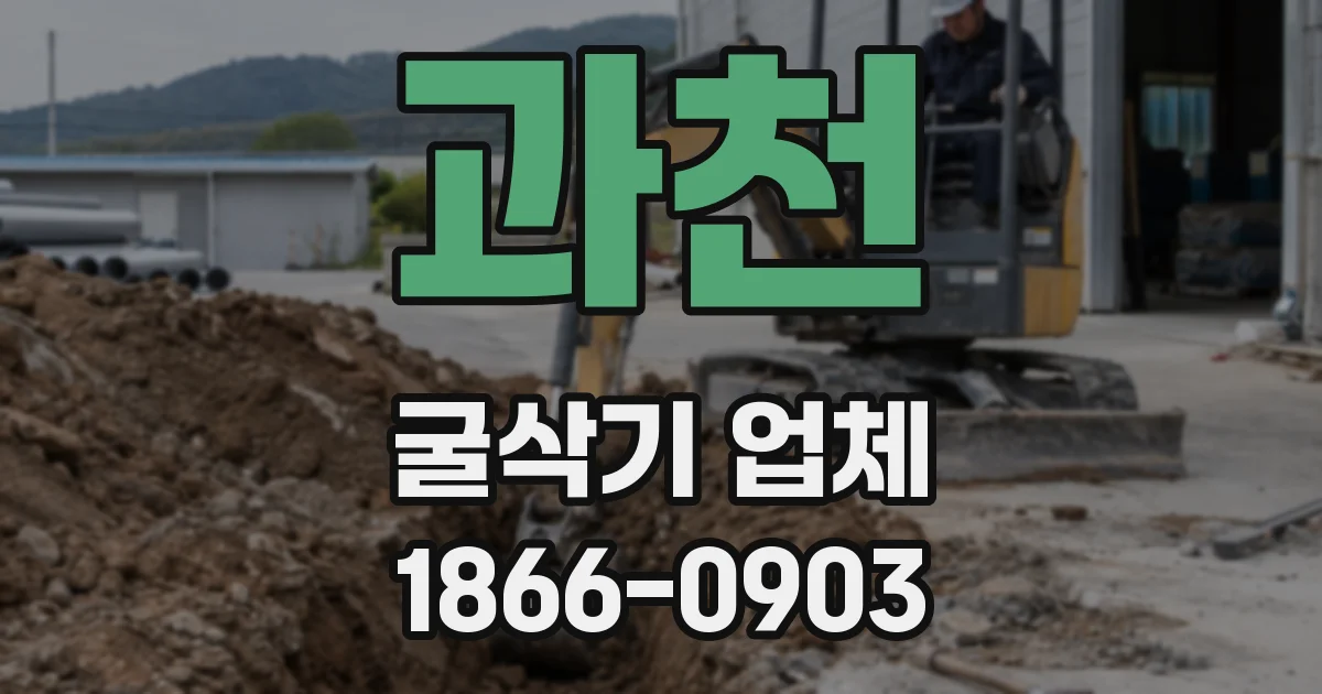 과천 굴삭기 업체