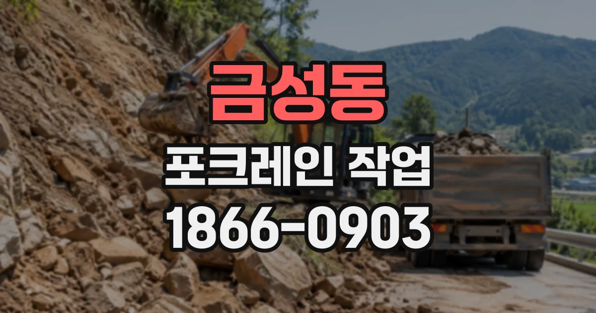 금성동 포크레인작업
