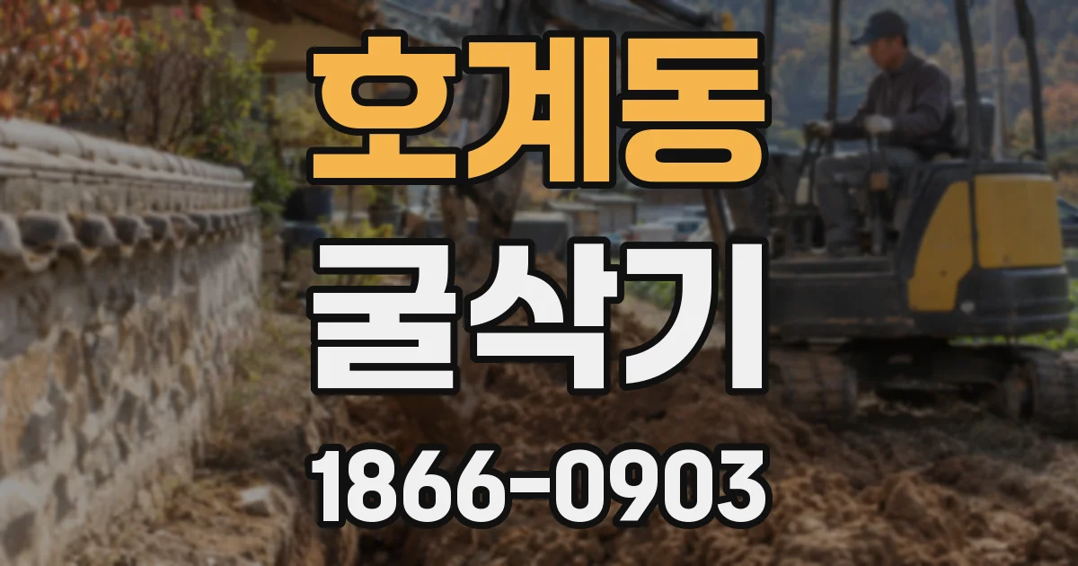호계동 굴삭기