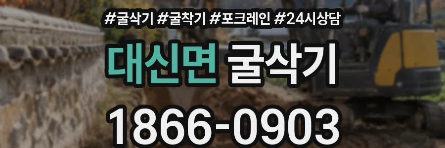 대신면 굴삭기