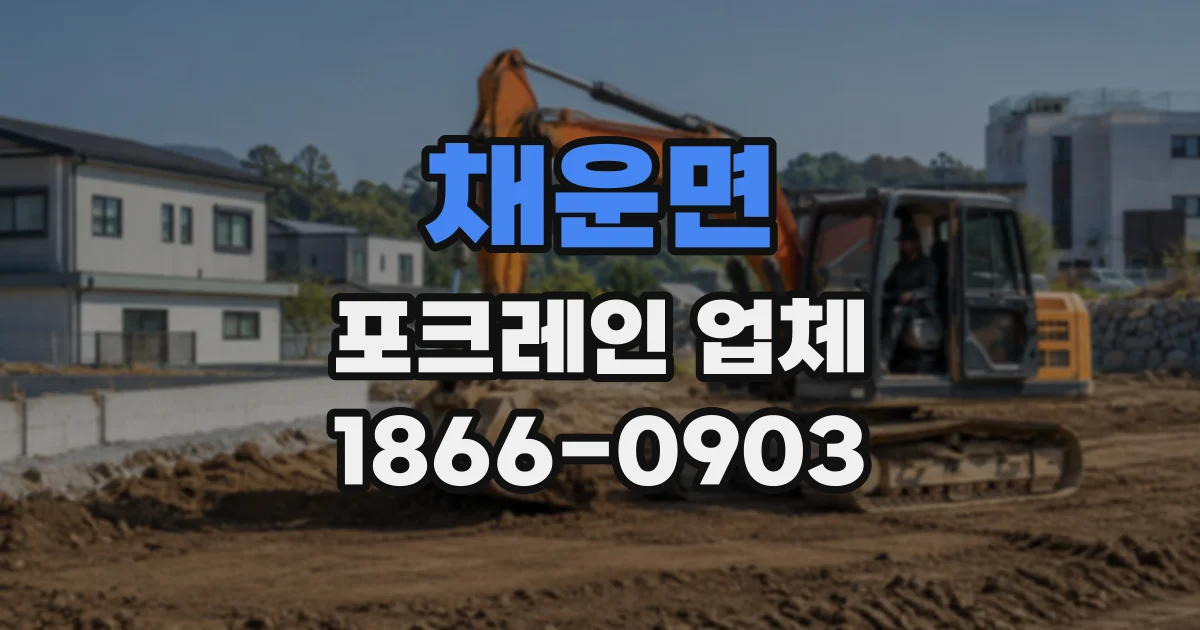 채운면 포크레인업체