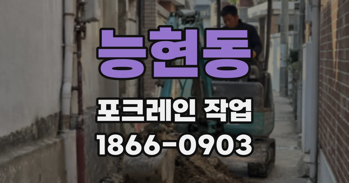 능현동 포크레인 작업