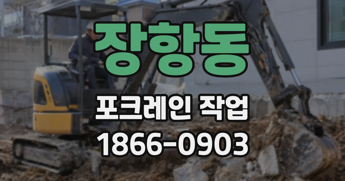 장항동 포크레인 작업
