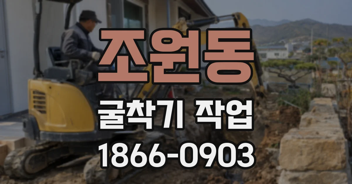 조원동 굴착기 작업
