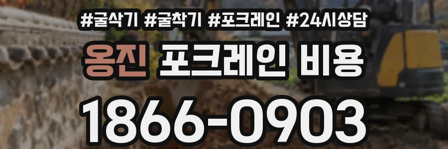 옹진 포크레인 비용
