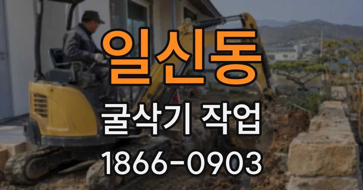 일신동 굴삭기 작업