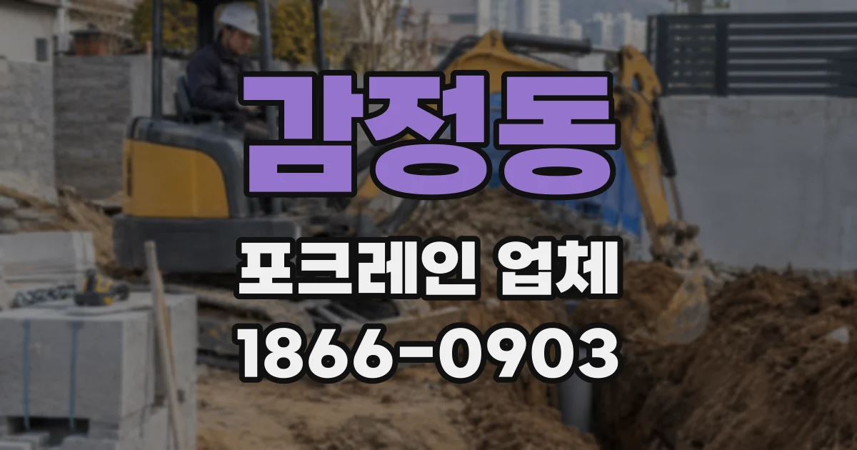 감정동 포크레인 업체
