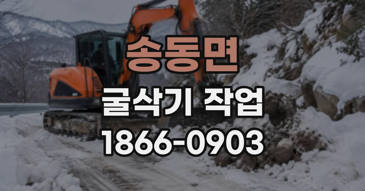 송동면 굴삭기작업 지면 높이 맞추기와 흙 파내기 작업 비교