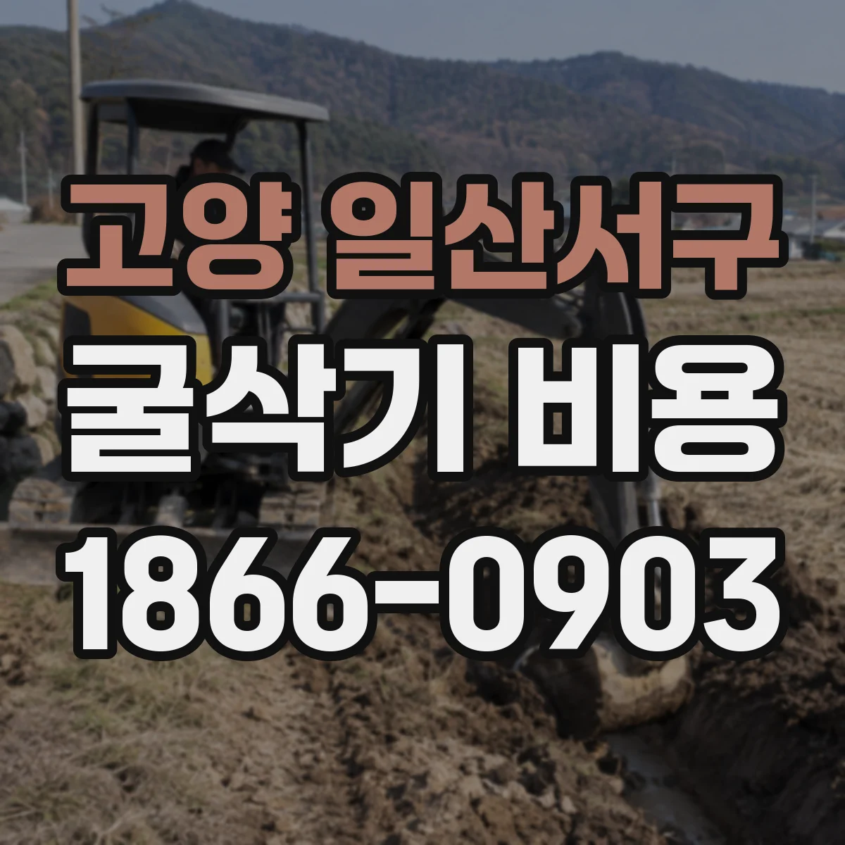 고양 일산서구 굴삭기 비용