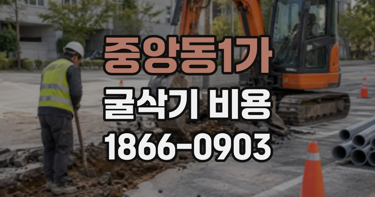 중앙동1가 굴삭기비용