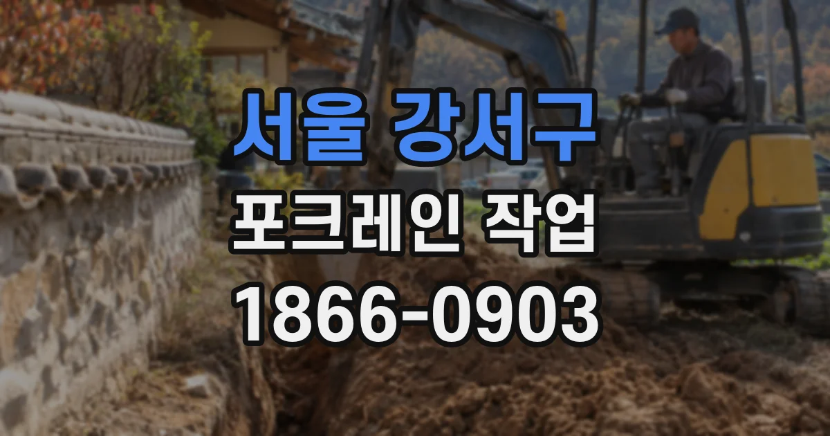 서울 강서구 포크레인 작업