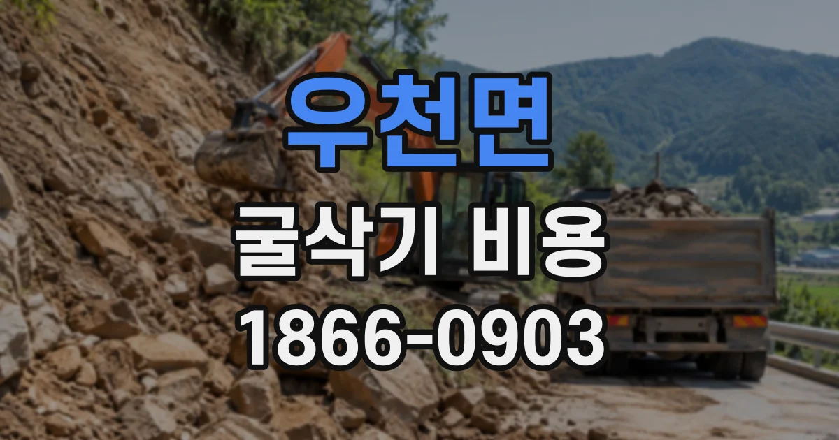 우천면 굴삭기비용