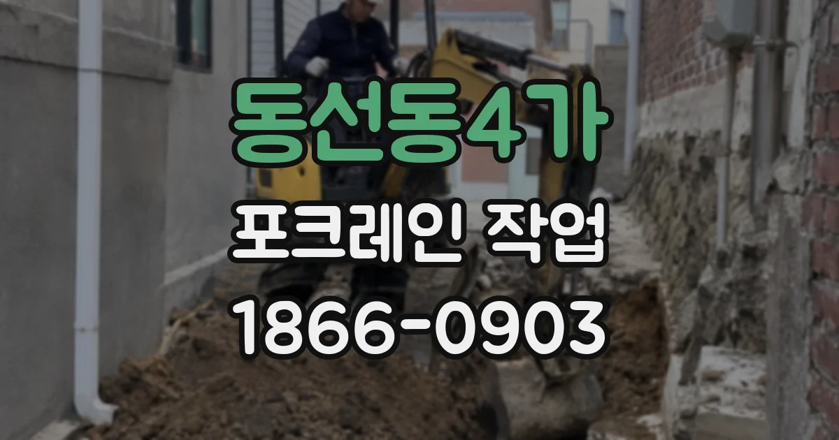 동선동4가 포크레인 작업