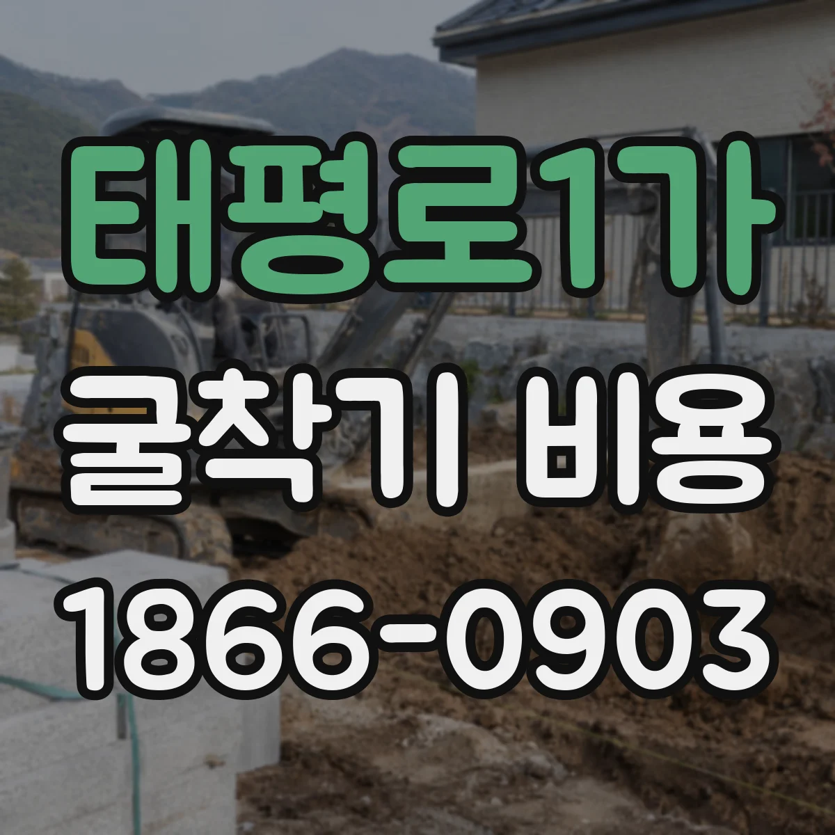 태평로1가 굴착기 비용