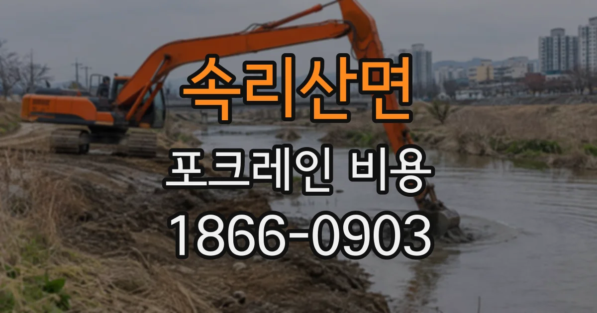 속리산면 포크레인비용