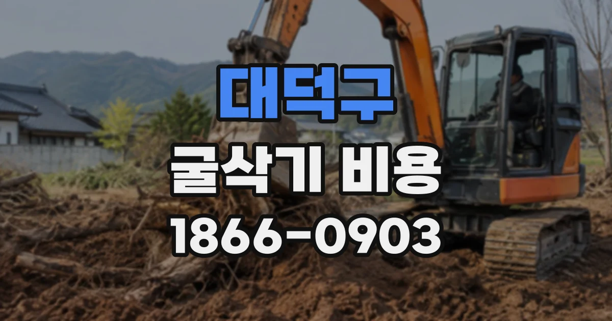 대덕구 굴삭기비용