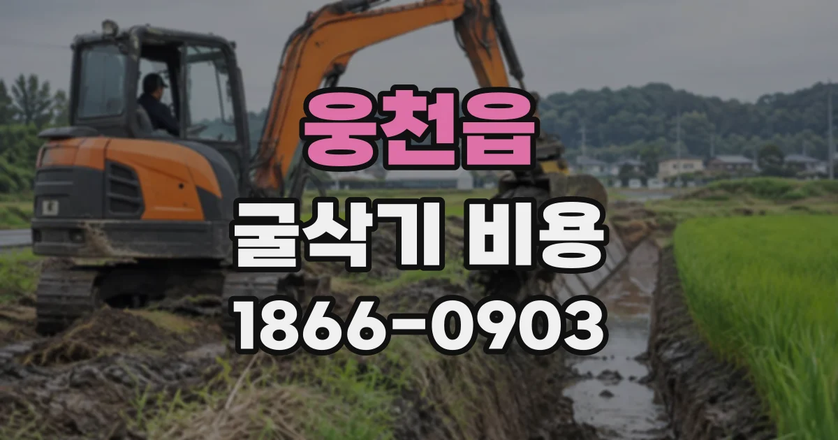 웅천읍 굴삭기비용
