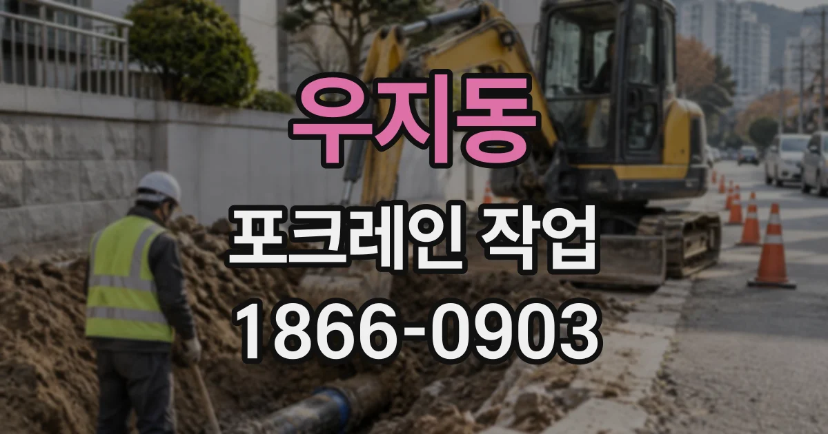 우지동 포크레인작업