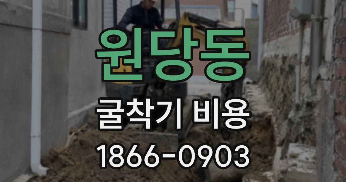 원당동 굴착기 비용