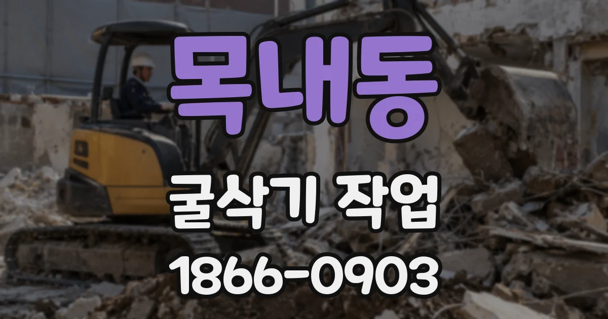 목내동 굴삭기 작업