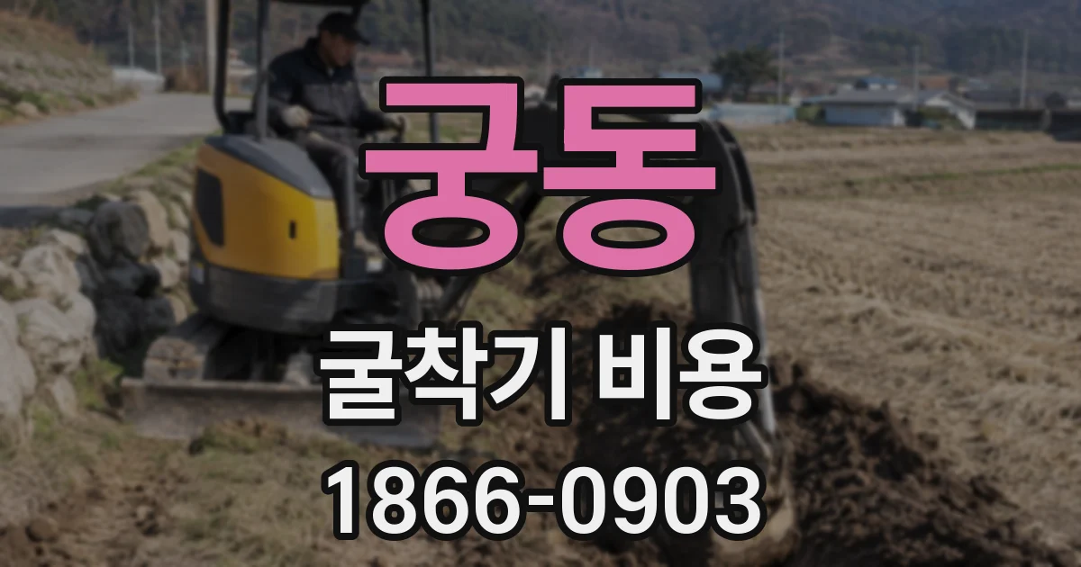 궁동 굴착기 비용