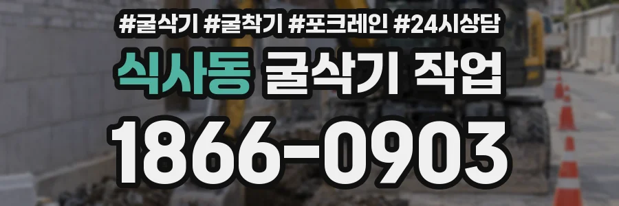 식사동 굴삭기 작업
