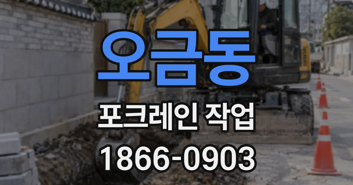 오금동 포크레인 작업