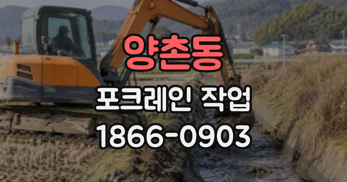 양촌동 포크레인작업
