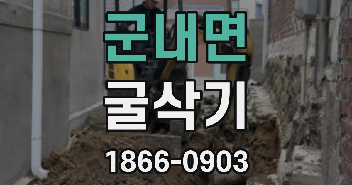 군내면 굴삭기