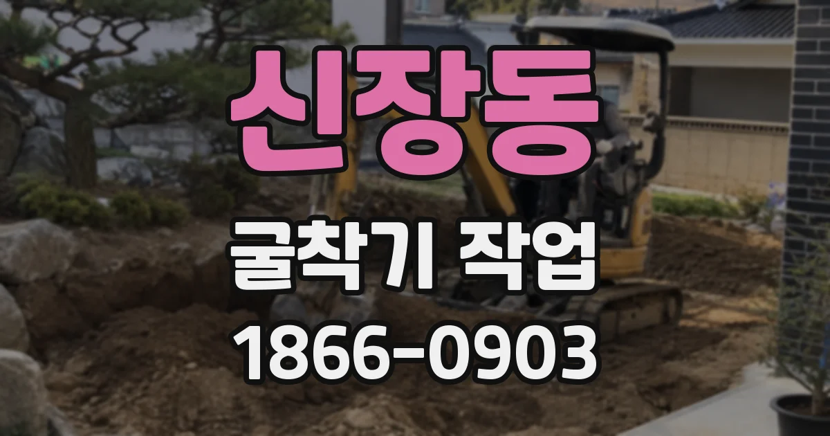 신장동 굴착기 작업