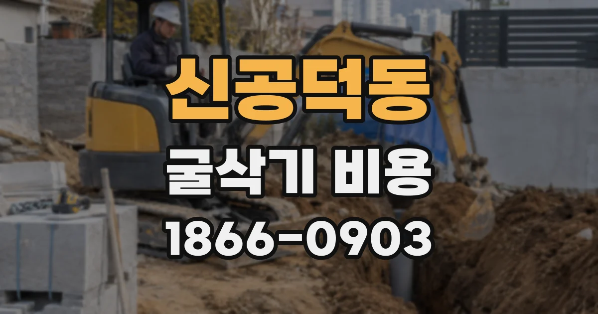 신공덕동 굴삭기 비용