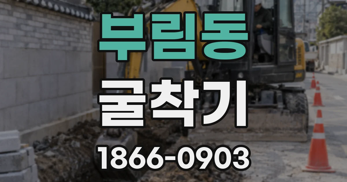 부림동 굴착기