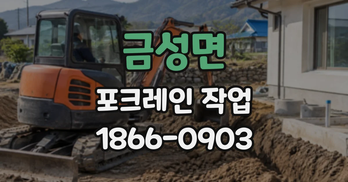 금성면 포크레인작업