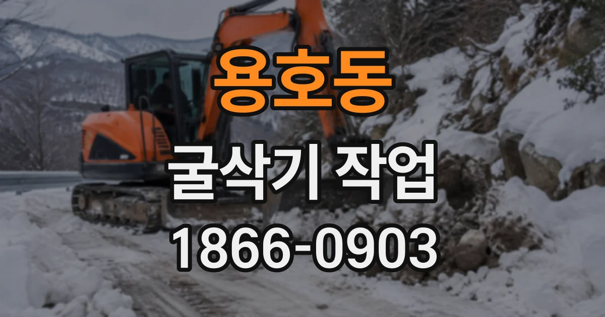 용호동 굴삭기작업