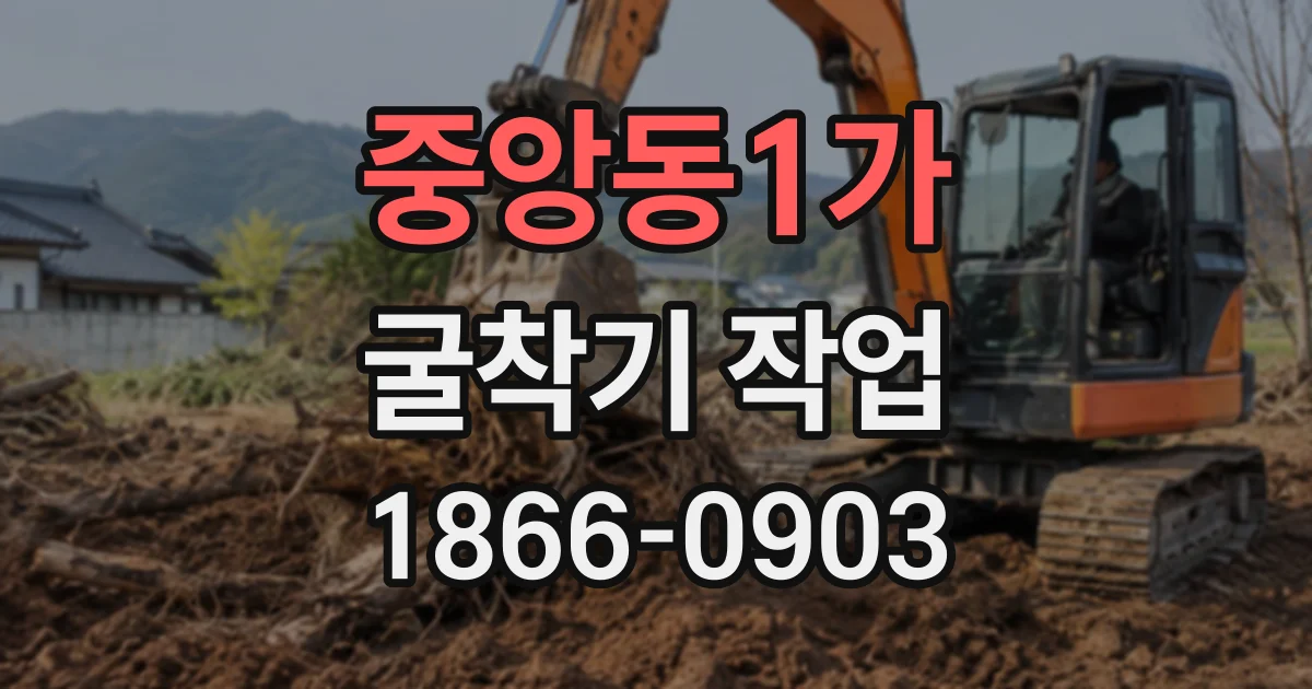 중앙동1가 굴착기작업