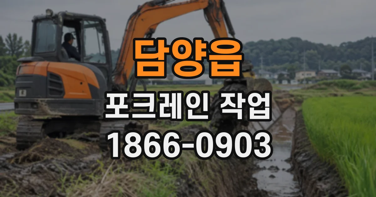 담양읍 포크레인작업