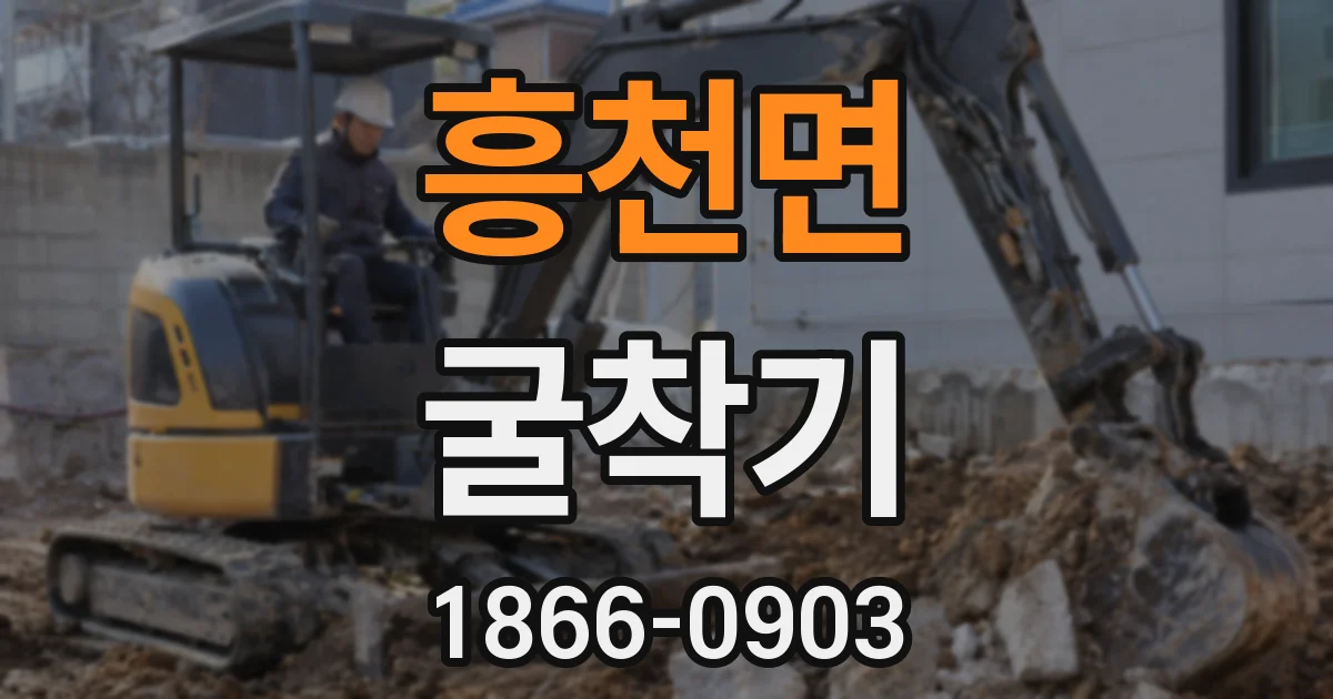 흥천면 굴착기