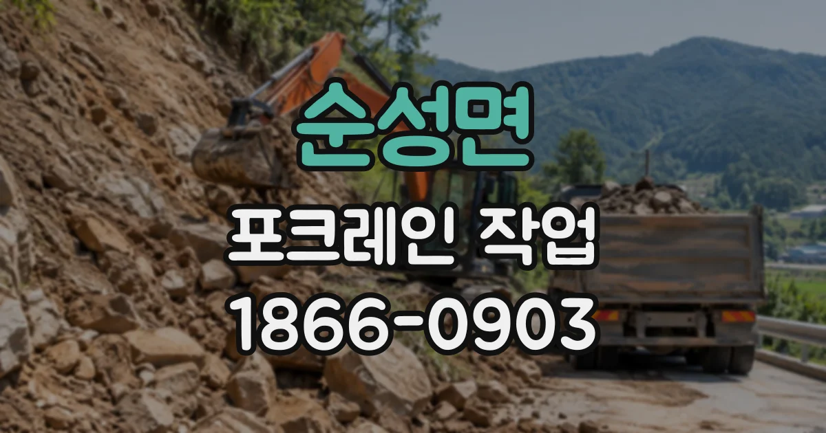 순성면 포크레인작업