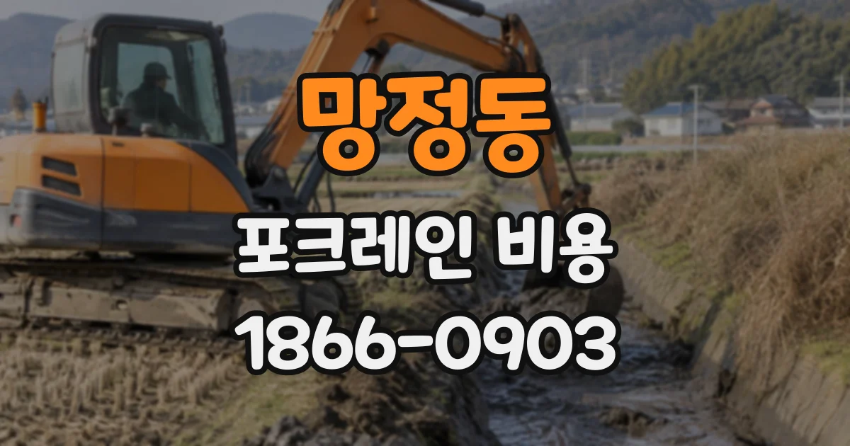 망정동 포크레인비용